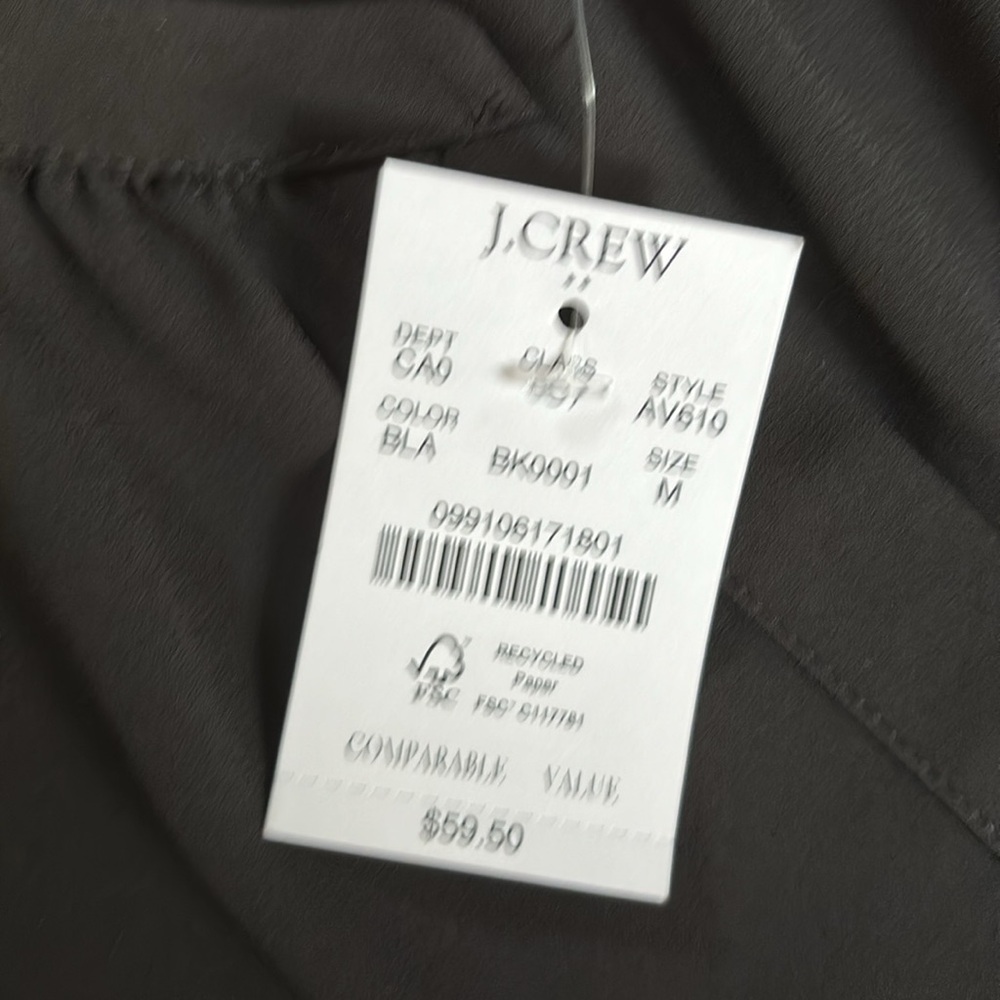 J. Crew Ruffle Short Sleeve Button front Shell - Picture 3 of 4